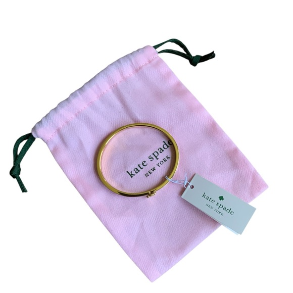 kate spade Jewelry - Kate Spade - Everyday Spade Pink and Gold Bangle - NWT